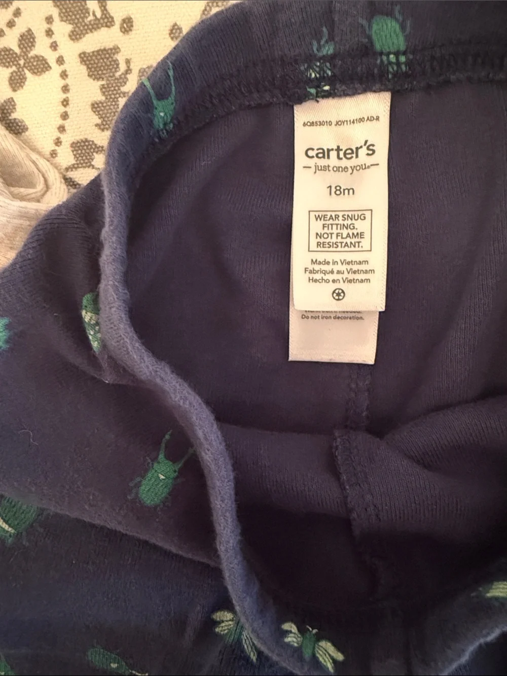 Beetle Graphic Tee & Shorts Pajama Set - Size 18 Months